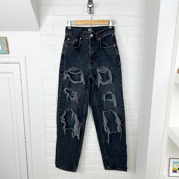 BDG High Rise Baggy Distressed Jeans Size 25 - Picture 1 of 8